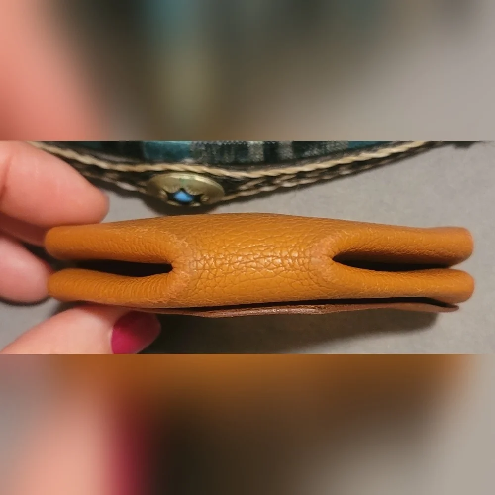 Authentic Hermes coin case le Van Cattle Leather Serie brown Sellier